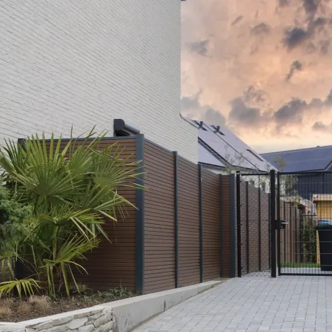 Composiet Premium Tuinscherm - Rhombus Savanna Brown - Horizontaal