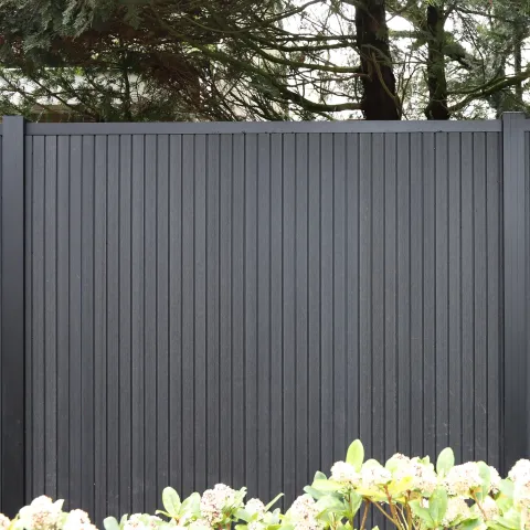 Composiet Premium Tuinscherm - Rhombus Solid Black - Verticaal