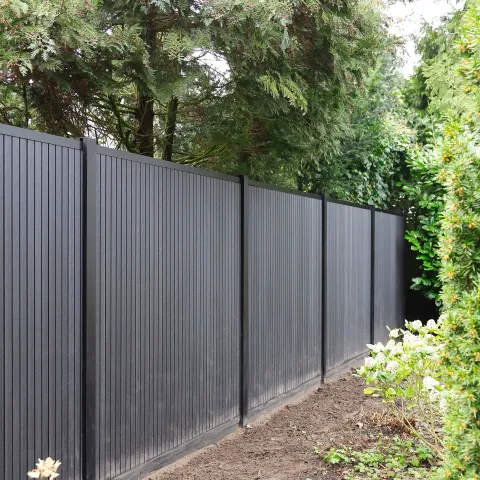 Composiet Premium Tuinscherm - Rhombus Solid Black - Verticaal