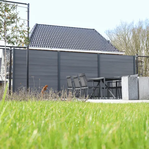 Composiet Premium Tuinscherm - Natural Cloudy Grey - Horizontaal