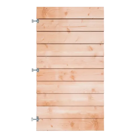 Tuinpoort Douglas Zweeds Rabat Onbehandeld 100x180 cm | 11-27x195 mm | Horizontaal | Dubbelzijdig model