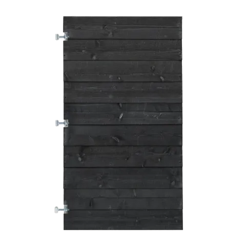 Tuinpoort Douglas Zweeds Rabat Zwart Gespoten 100x180 cm | 11-27x195 mm | Horizontaal | Enkelzijdig model