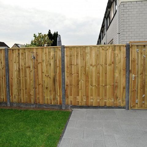 Tuinscherm Grenen 19 planks | Geschaafd | Verticaal | Recht