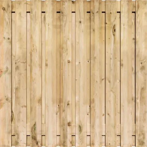 Tuinscherm Grenen 21 planks | Geschaafd | Verticaal | Recht