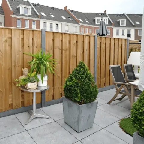 Tuinscherm Grenen XL 15 planks | Gezaagd | Verticaal | Recht