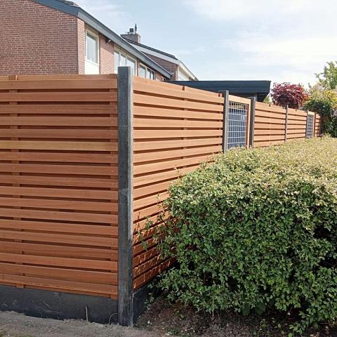 Tuinscherm Ayous Rhombus open | 37 planks | Geschaafd | Horizontaal