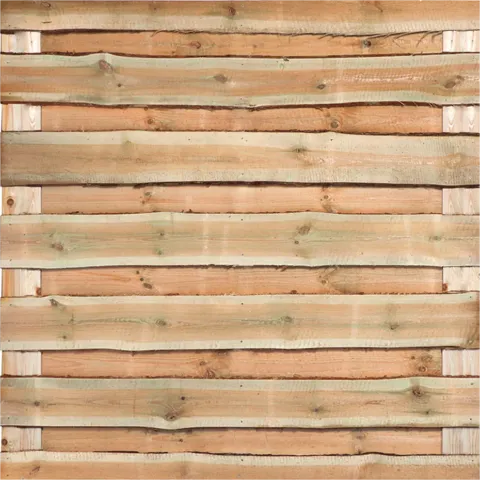 Tuinscherm Grenen | Schaaldelen | Horizontaal