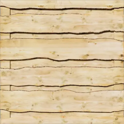 Tuinscherm Grenen | Schaaldelen | Horizontaal