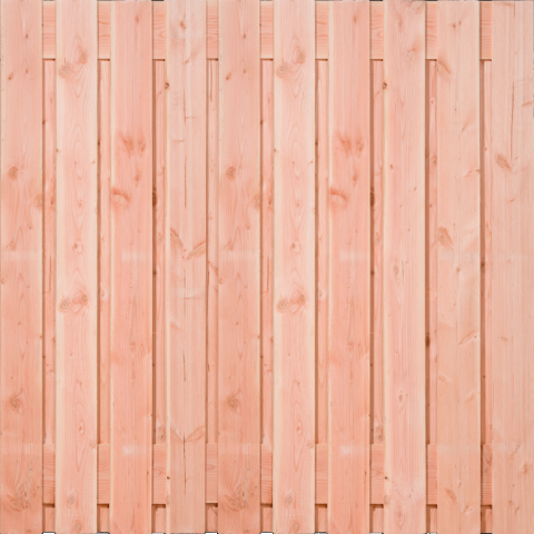 Tuinscherm Douglas 21 planks | Fijnbezaagd | Verticaal | Recht