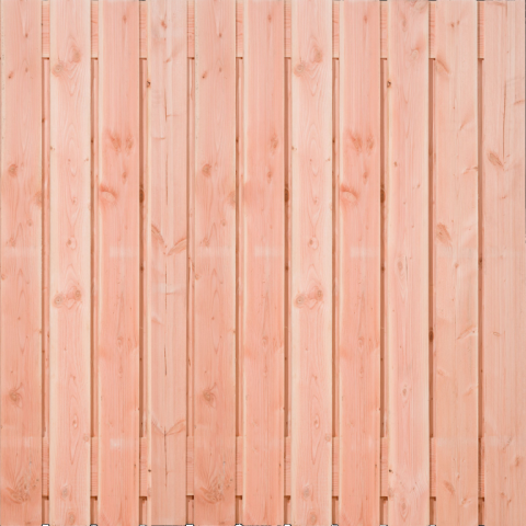 Tuinscherm Douglas 23 planks | Fijnbezaagd | Verticaal | Recht