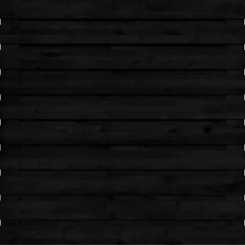 Tuinscherm Zwart Grenen 21 planks | Geschaafd | Horizontaal