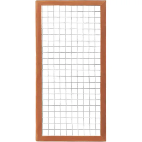 Hardhout Gaas Trellis met Betonijzer | 90x180cm | Maas 7,5x7,5 cm