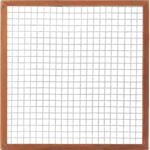 Hardhout Gaas Trellis met Betonijzer | 180x180cm | Maas 7,5x7,5 cm