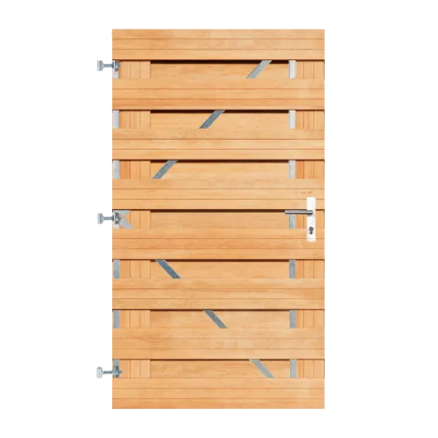 Keruing Horizontale Tuinpoort 100x180 cm | 16x145 mm | 17-planks model