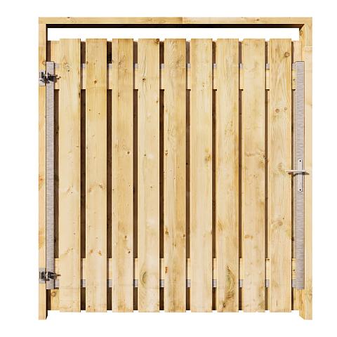 Grenen Tuinpoort 170x180 cm | Stalen frame met slotkast | Verstelbaar | 16x140 mm