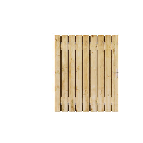 Grenen Tuinpoort 150x180 cm | Stalen frame met slotkast | Verstelbaar | 16x140 mm