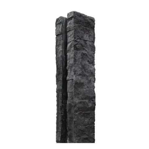 Betonpaal granietmotief eindsponning 180cm Glad Antraciet 12x12x275cm