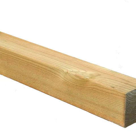 Grenen Tuinpaal 120x120x3000 geschaafd | groen geïmpregneerd