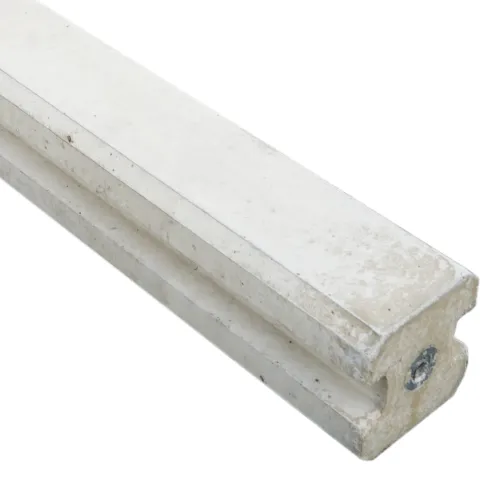 Paal t.b.v. Combiwood schutting Wit met Vlakke kop 10x10x275 cm | sponning 180 cm