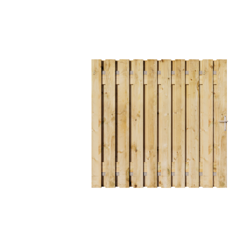 Grenen Tuinpoort 190x180 cm | Stalen frame met slotkast | Verstelbaar | 16x140 mm