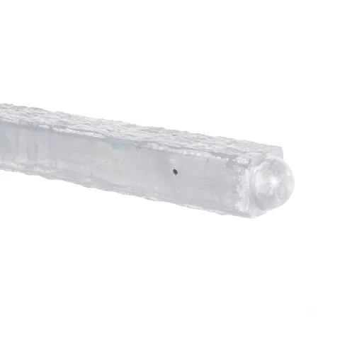 Betonpaal bol granietmotief Wit 10x10x275cm tussen sponning 74cm met bol en lichtleiding