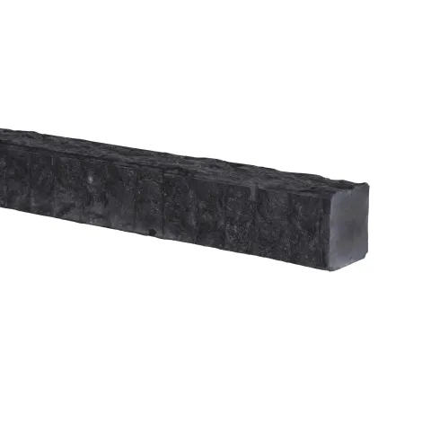 Paal t.b.v. Betonschutting Antraciet met Vlakke kop 12x12x275 cm | sponning 180 cm