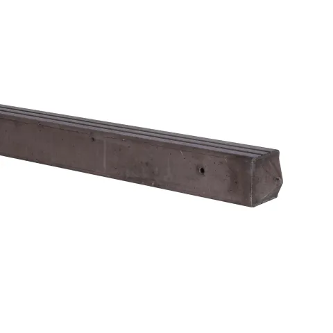Hout-Beton schuttingpaal Bruin met Diamant kop 9x9x275 cm | sponning 37 cm
