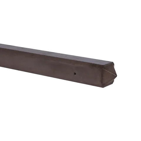 Betonpaal punt Hardhoutlook Bruin 9x9x275cm hoek sponning 37cm