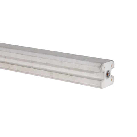 Paal t.b.v. Betonschutting Wit met Vlakke kop 11.5x11.5x275 cm | sponning 206 cm