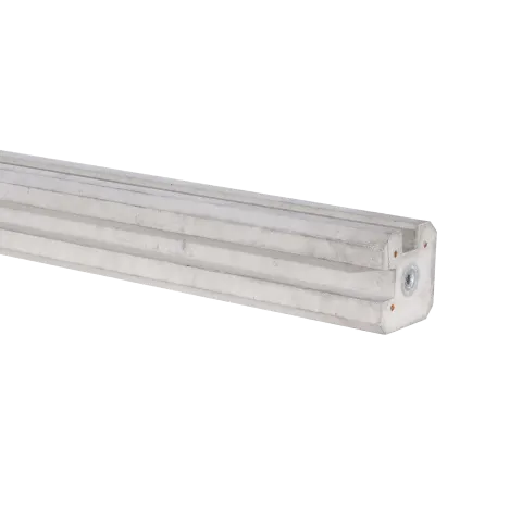 Betonpaal Wit 11.5x11.5x275cm hoeksp. 206cm