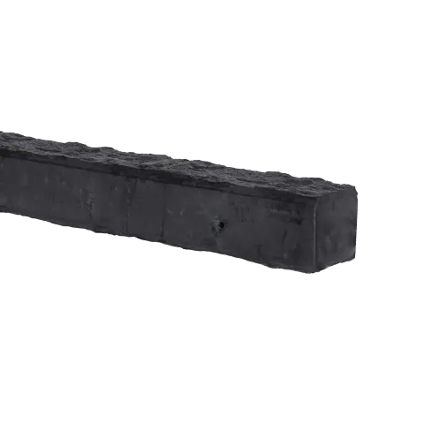 Betonpaal Vlak Granietmotief antraciet 10x10x275cm tussen sponning 74cm met lichtleiding