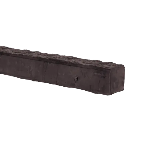 Betonpaal Vlak Granietmotief Bruin 10x10x275cm tussen sponning 74cm met lichtleiding