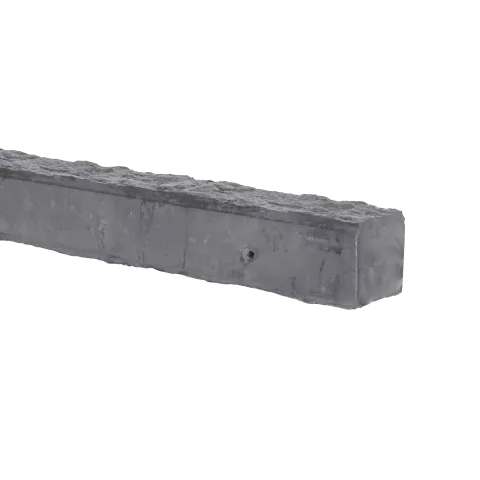 Betonpaal Vlak Granietmotief Stampgrijs 10x10x275cm eind sponning 74cm