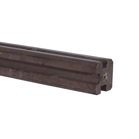 Paal t.b.v. Betonschutting Bruin met Vlakke kop 13x13x365 cm | sponning 288 cm