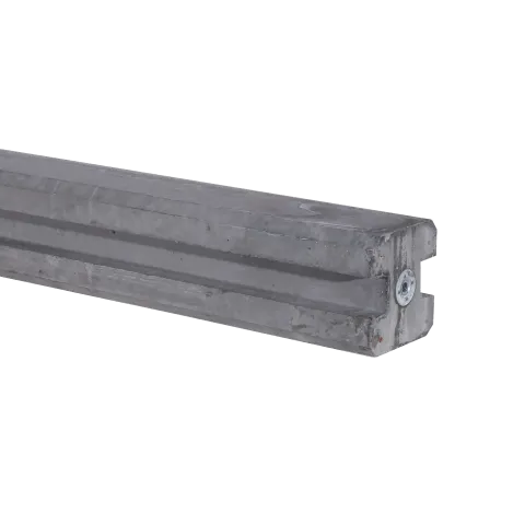 Betonschuttingpaal Stampgrijs 11.5x11.5x200cm tussensp. 108cm