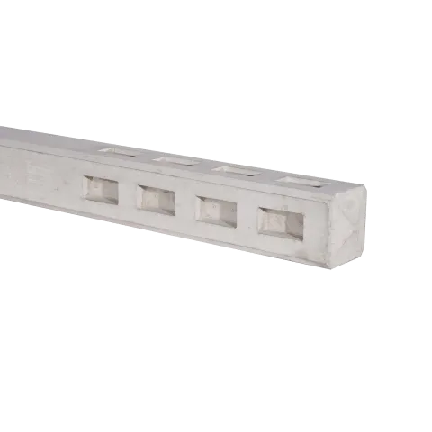 Paal t.b.v. tuinhek Wit met 13x13x120 cm | sponning