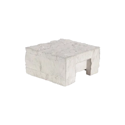 Paalmutst beton Granietmotief t.b.v. eindpaal wit 12x12cm
