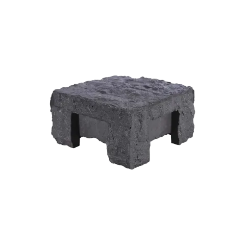 Paalmutst beton Granietmotief t.b.v. hoek paal Antraciet 12x12cm