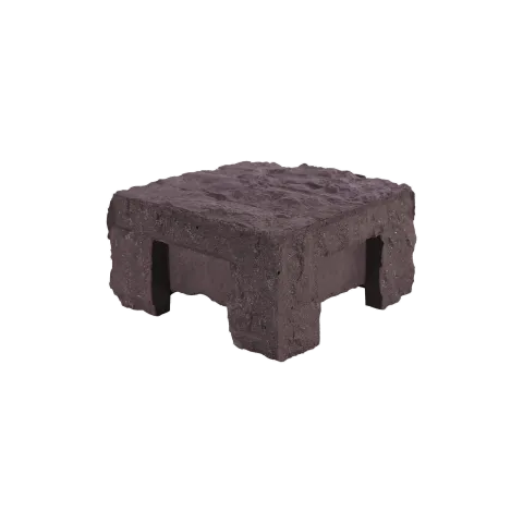 Paalmutst beton Granietmotief t.b.v. hoek paal Bruin 12x12cm