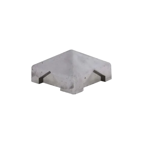 Paalmutst beton t.b.v. hoek paal Stamp Stampgrijs (kleur) * 11.5x11.5cm