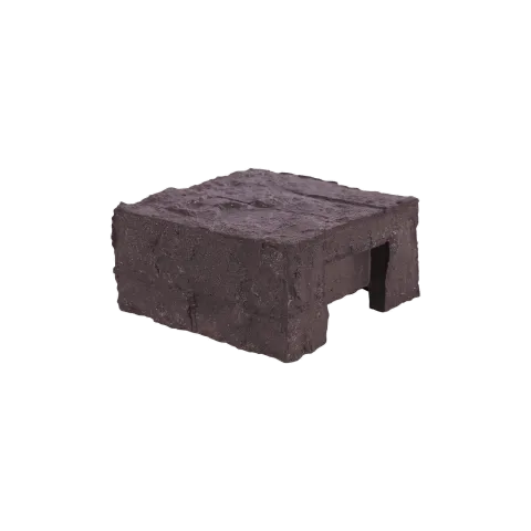 Paalmutst beton Granietmotief t.b.v. eindpaal Bruin 12x12cm