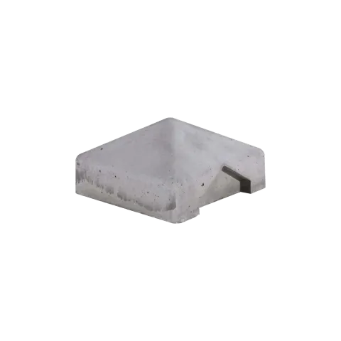 Paalmutst beton t.b.v. eindpaal Stamp Stampgrijs (kleur) * 11.5x11.5cm