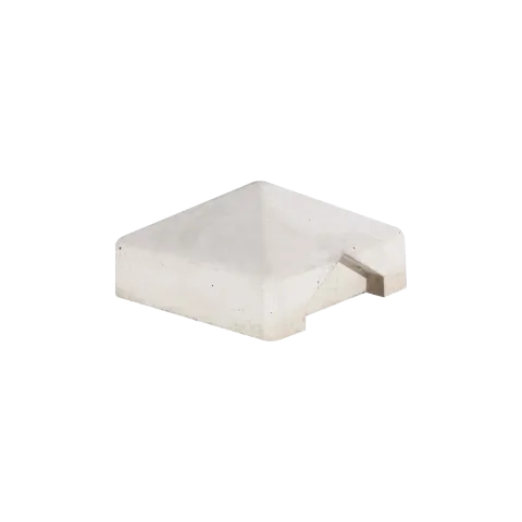 Paalmutst beton t.b.v. tussenpaal wit 11.5x11.5cm