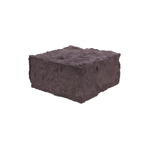 Paalmutst beton Granietmotief zonder uitsparing Bruin 12x12cm