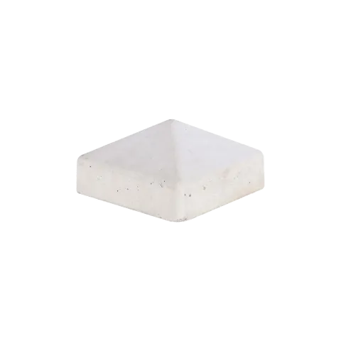 Paalmutst beton zonder uitsparing wit 11.5x11.5cm