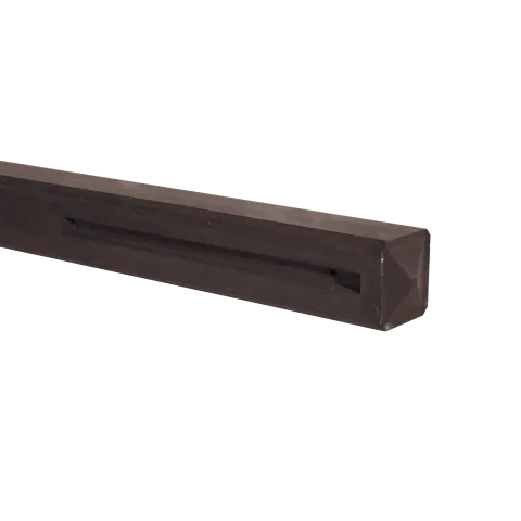 Tuinhek Eindpaal Bruin met sponning 57cm Hugo 120x13x13cm