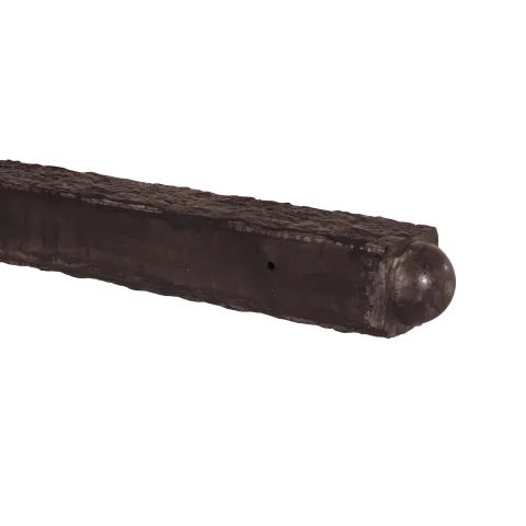 Betonpaal Bol Granietmotief Bruin 10x10x275cm eind sponning 74cm