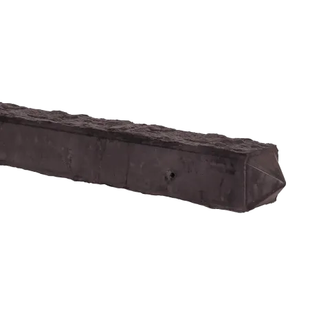 Betonpaal Punt Granietmotief Bruin 10x10x275cm eind sponning 74cm met punt