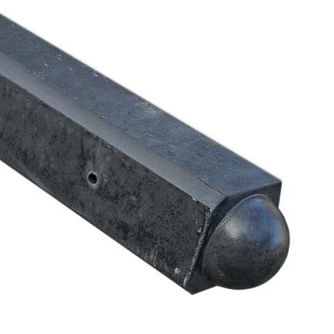 Hout-Beton schuttingpaal Antraciet met Bol kop 10x10x320 cm | sponning 108 cm