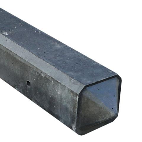 Betonpaal Punt glad Antraciet 10x10x180cm eind sponning 37cm. met diamantkop